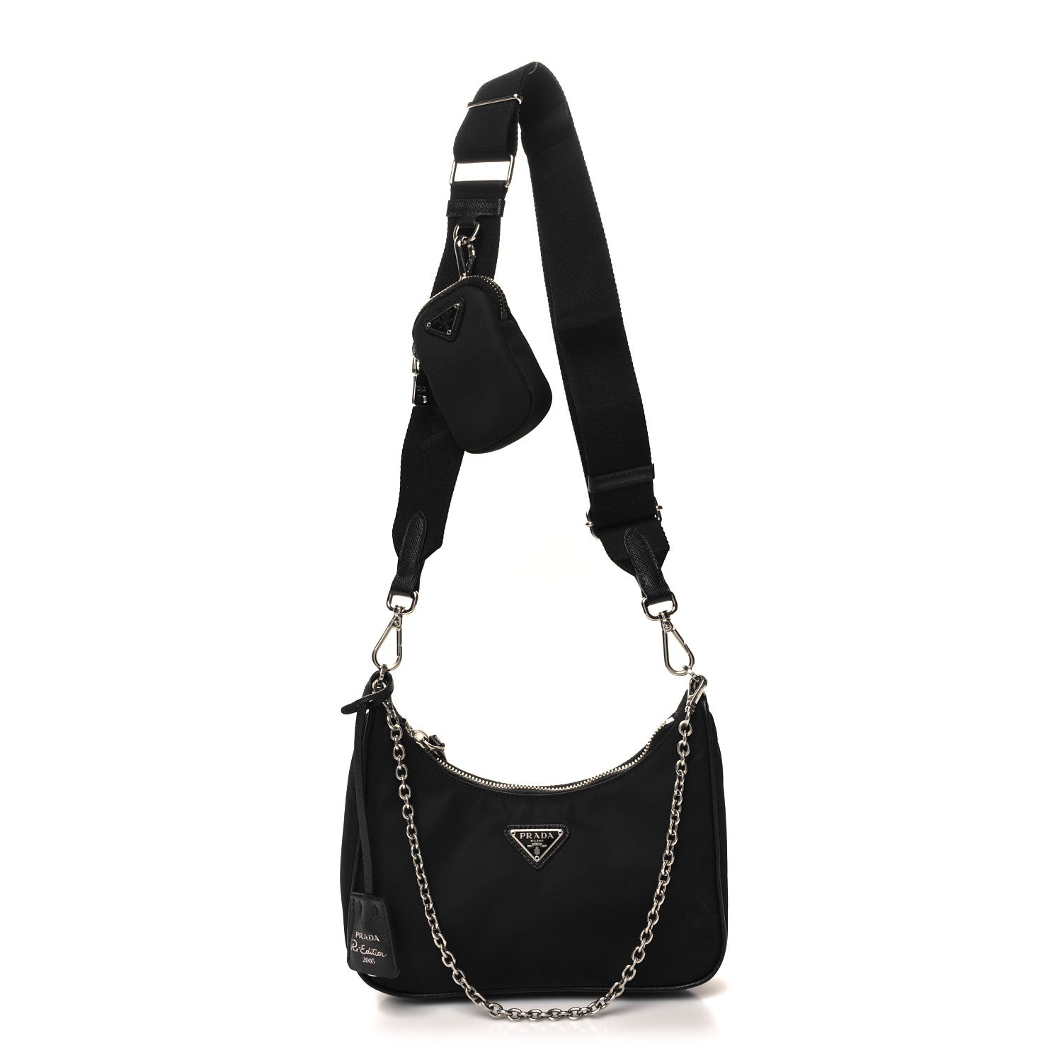 Prada Re-Nylon Saffiano Re-Edition 2005 Shoulder Bag Black 1 of 10