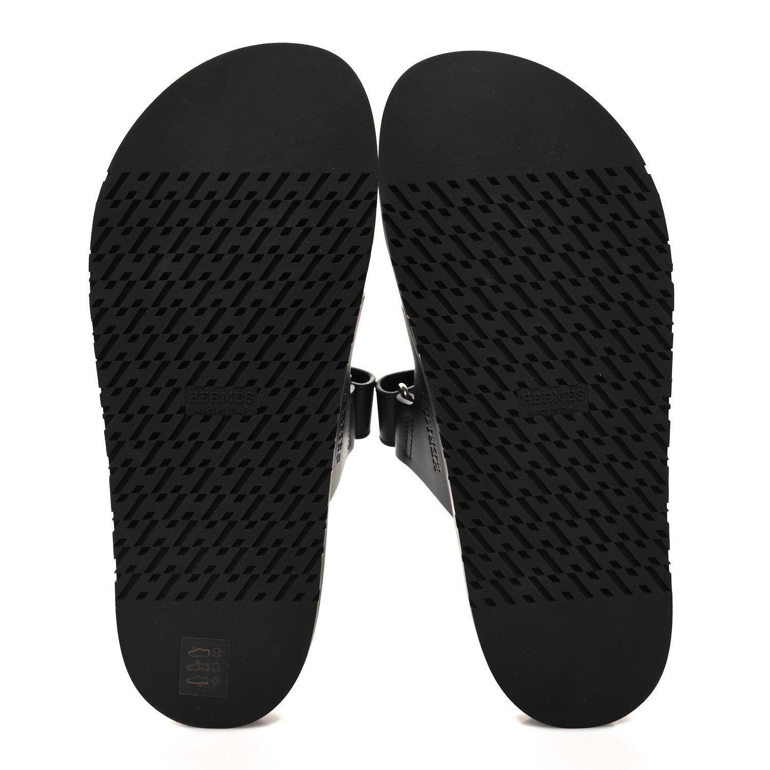 Hermes Calfskin Womens Chypre Sandals 39 Black 5 of 9