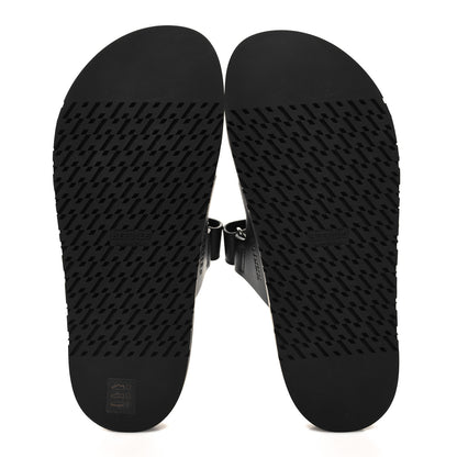 Hermes Calfskin Womens Chypre Sandals 39 Black 5 of 9