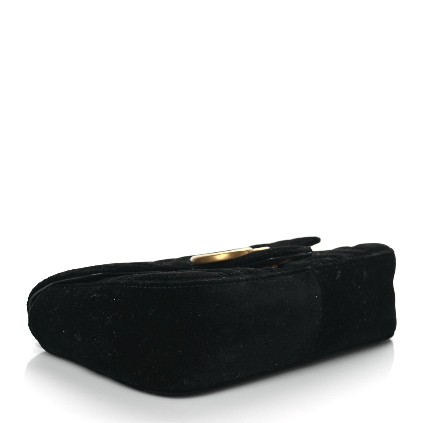 Velvet Matelasse Mini GG Marmont Shoulder Bag Black
