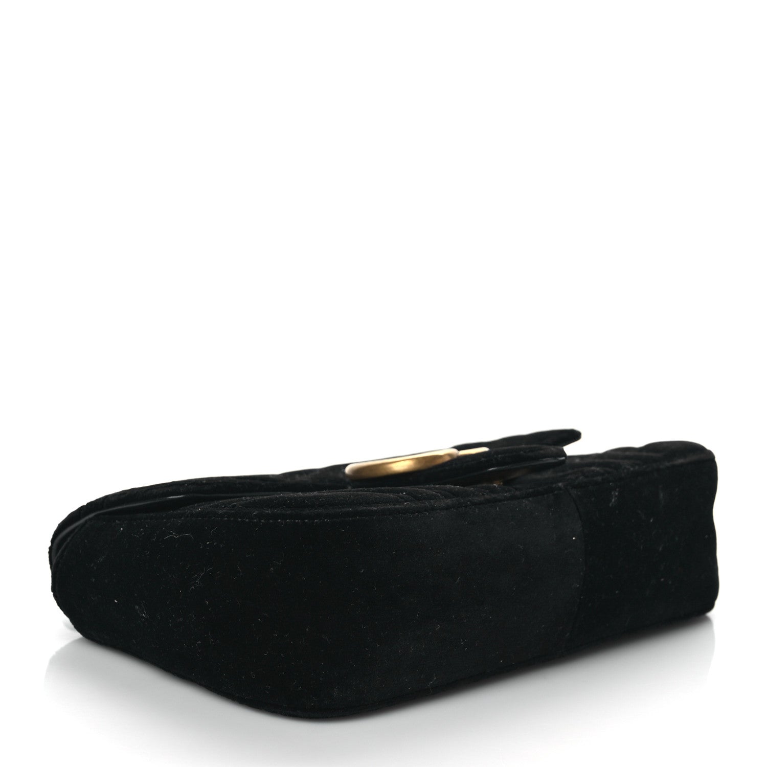Gucci Velvet Matelasse Mini GG Marmont Shoulder Bag Black 4 of 11