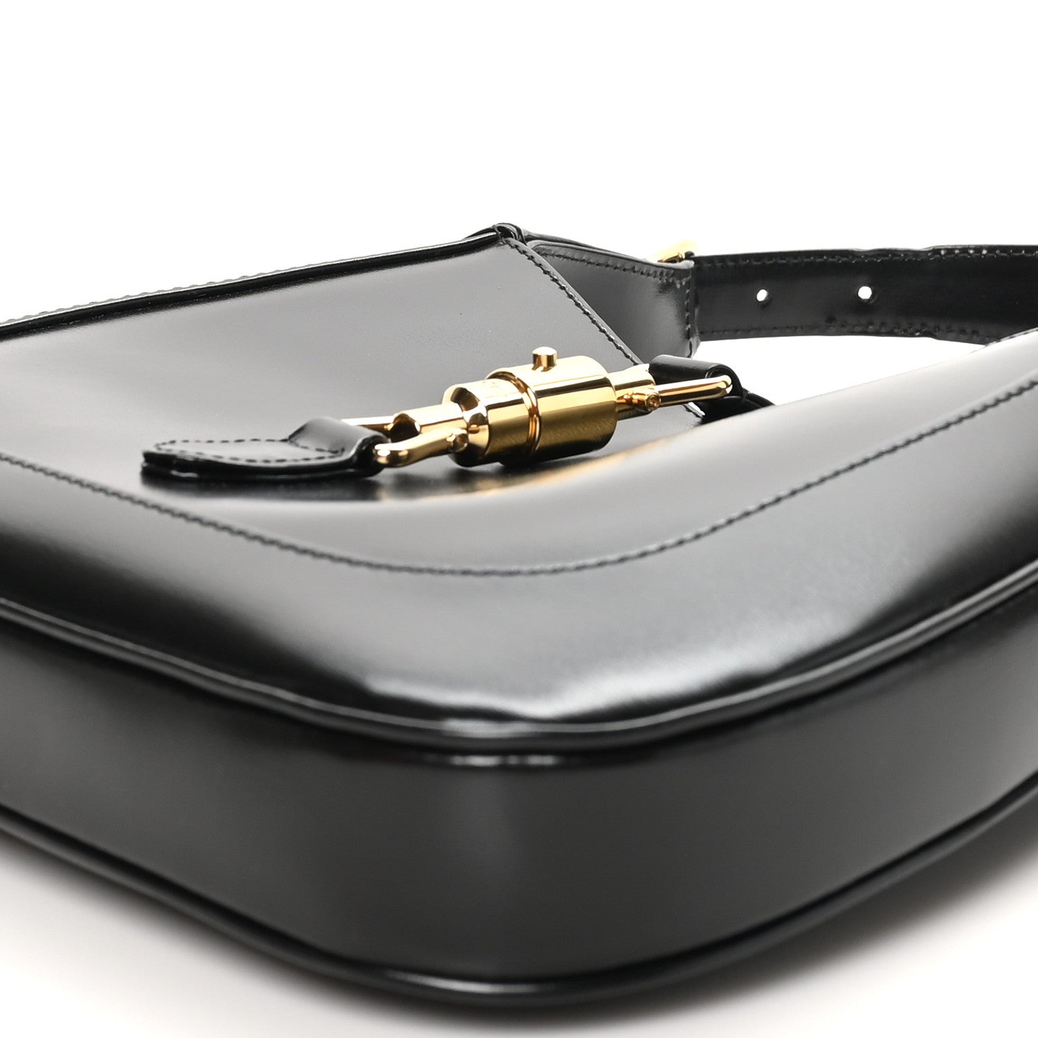 Gucci Boarded Dyana Lux Calfskin Small Jackie 1961 Hobo Black 10 of 10