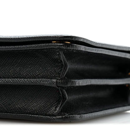 Prada Saffiano Lux Monochrome Chain Wallet Black 11 of 13