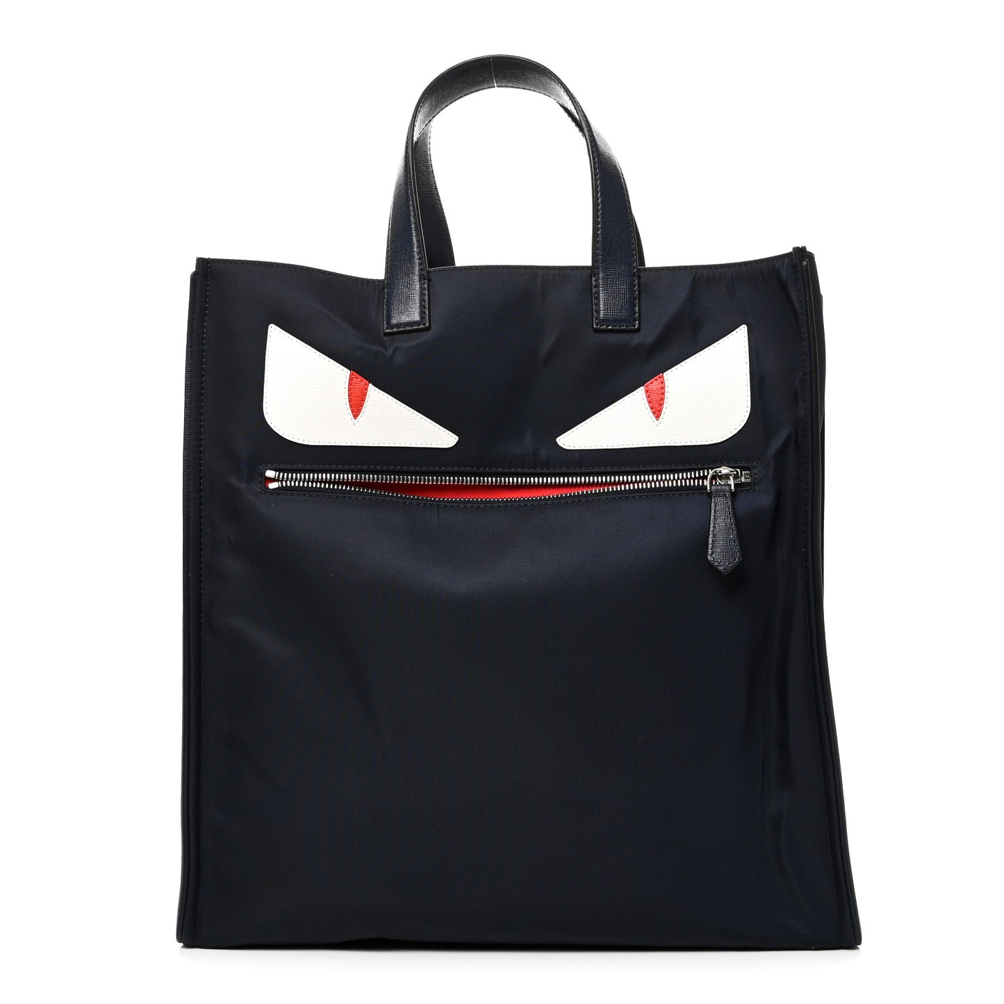 Nylon Vitello Elite Monster Eyes Tote Blue Scuro White Multicolor