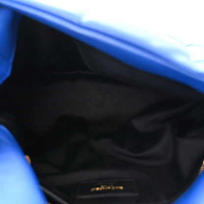 Saint Laurent Lambskin Quilted Small Loulou Puffer Monogram Chain Satchel Majorele Blue 5 of 10