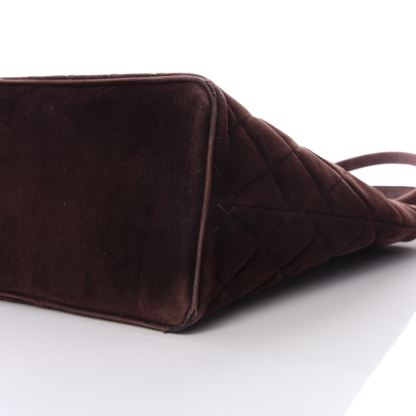 Velvet Quilted Medallion Tote Brown