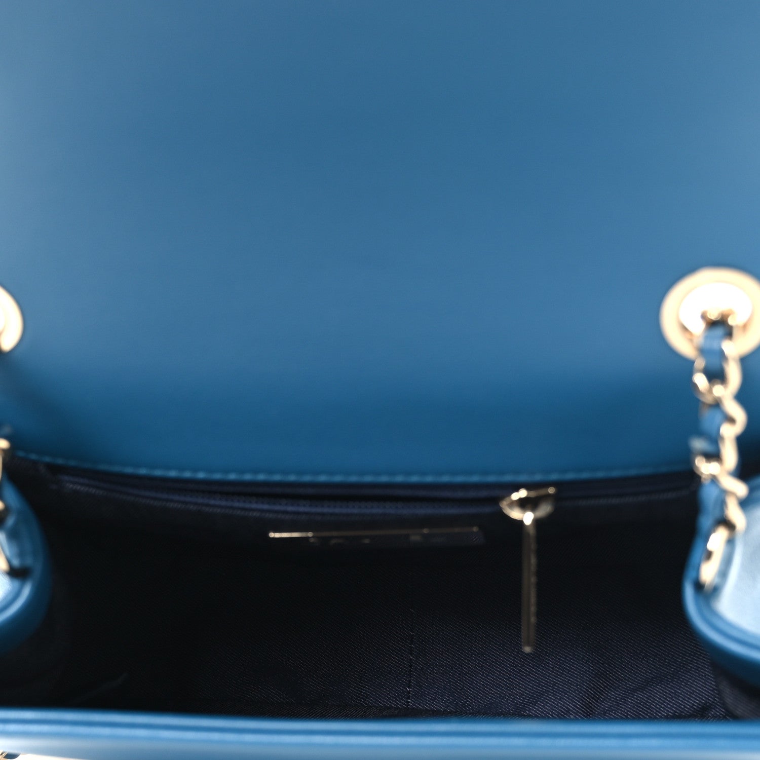 Chanel Lambskin CC Mania Flap Bag Turquoise 4 of 10