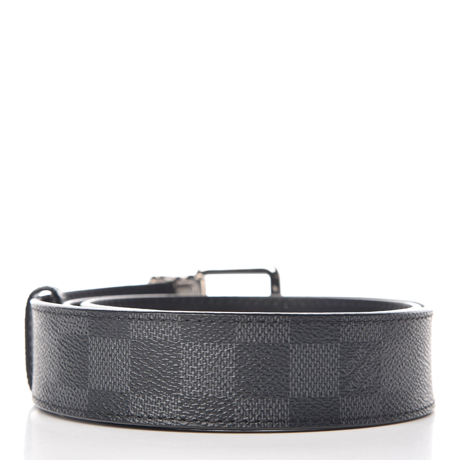 Louis Vuitton Damier Graphite Calfskin 35mm Belt 85 34 Black 3 of 9