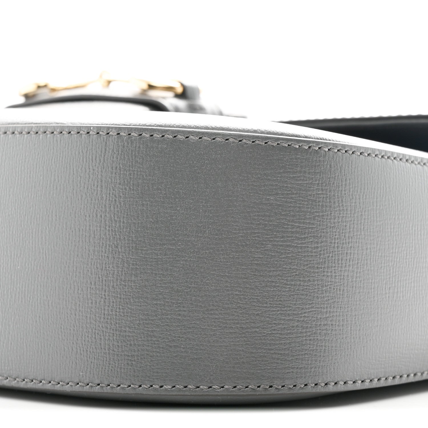 Gucci Azalea Calfskin Web Horsebit 1955 Shoulder Bag Graphite Grey 9 of 9