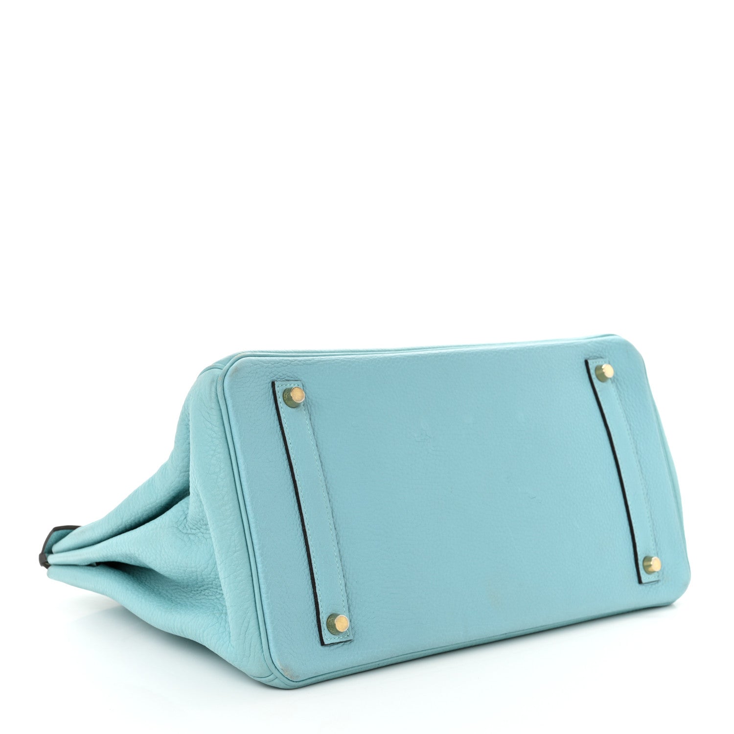 Hermes Taurillon Clemence BIRKIN 35  Bleu Atoll 4 of 14