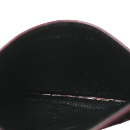 Saint Laurent Vernice Matelasse Chevron Monogram Credit Card Case Dark Red WIne 5 of 7