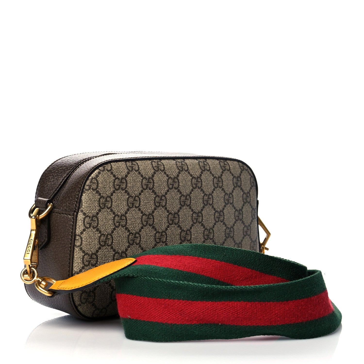 Gucci GG Supreme Monogram Web Neo Vintage Shoulder Bag Beige New Acero Crop 3 of 11