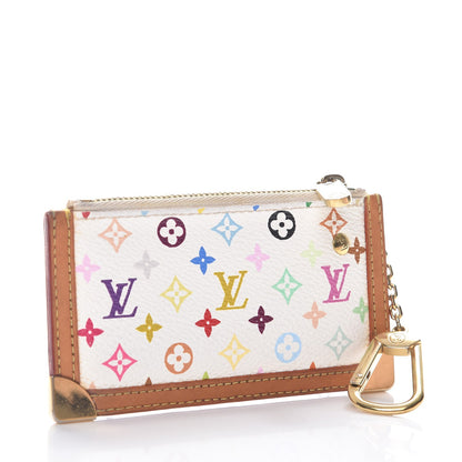 Louis Vuitton Monogram Multicolor Key Pouch White 3 of 12