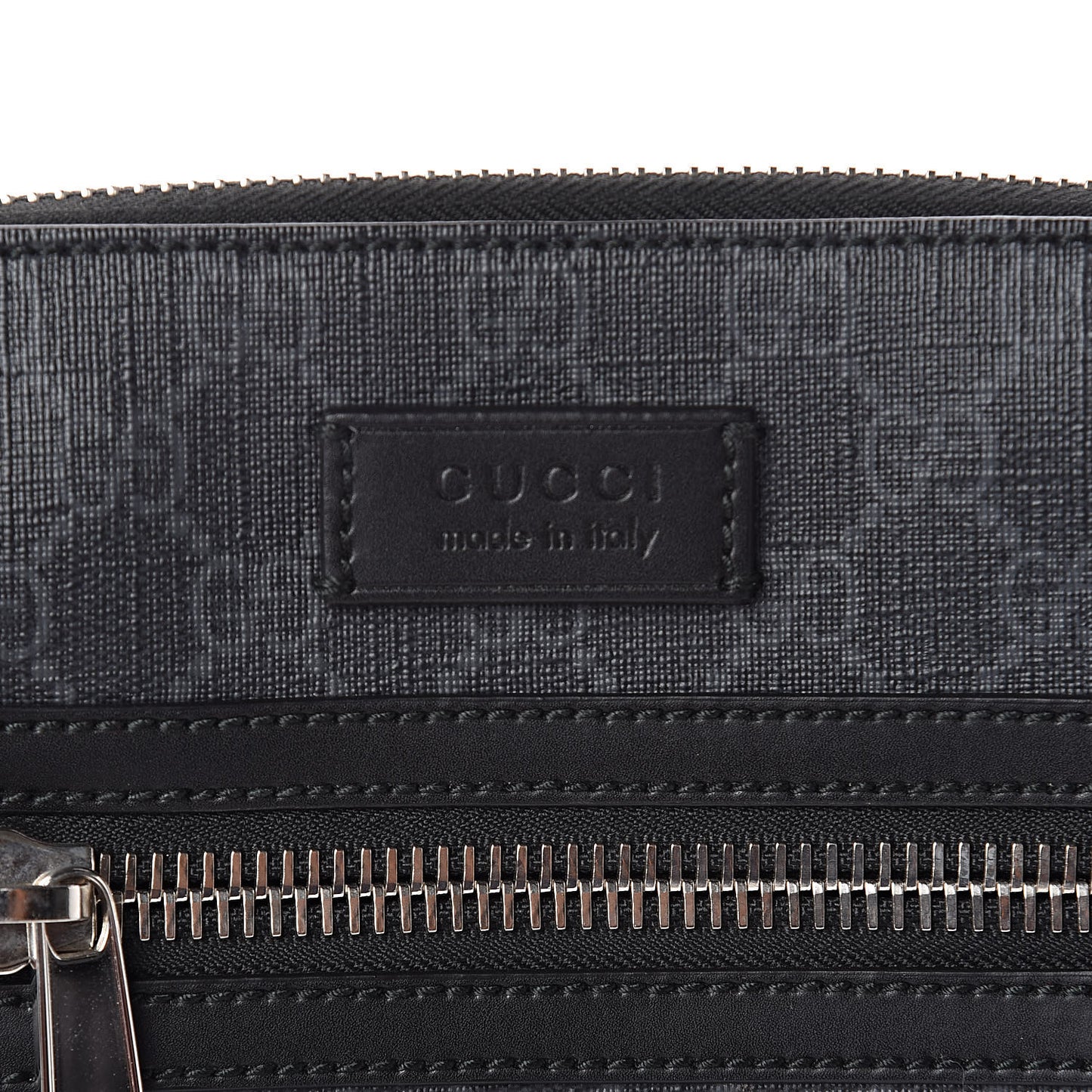 GG Supreme Monogram Web Small Flat Messenger Bag Black Grey