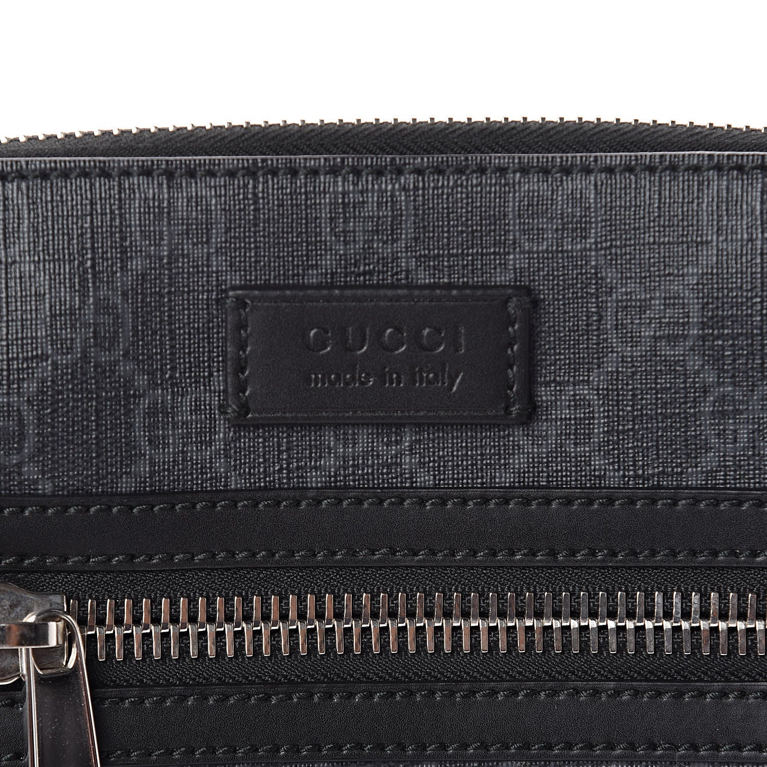 Gucci GG Supreme Monogram Web Small Flat Messenger Bag Black Grey 10 of 10