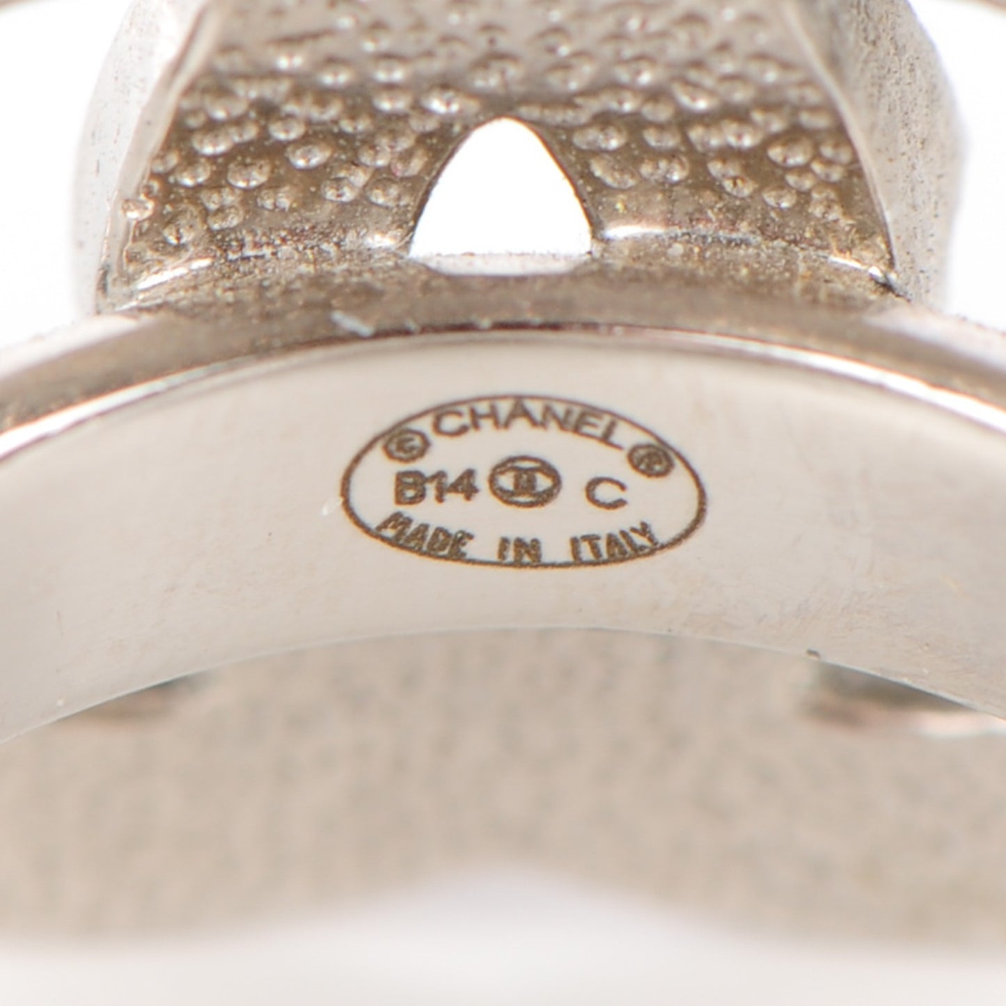Crystal Baguette CC Ring 6 Silver