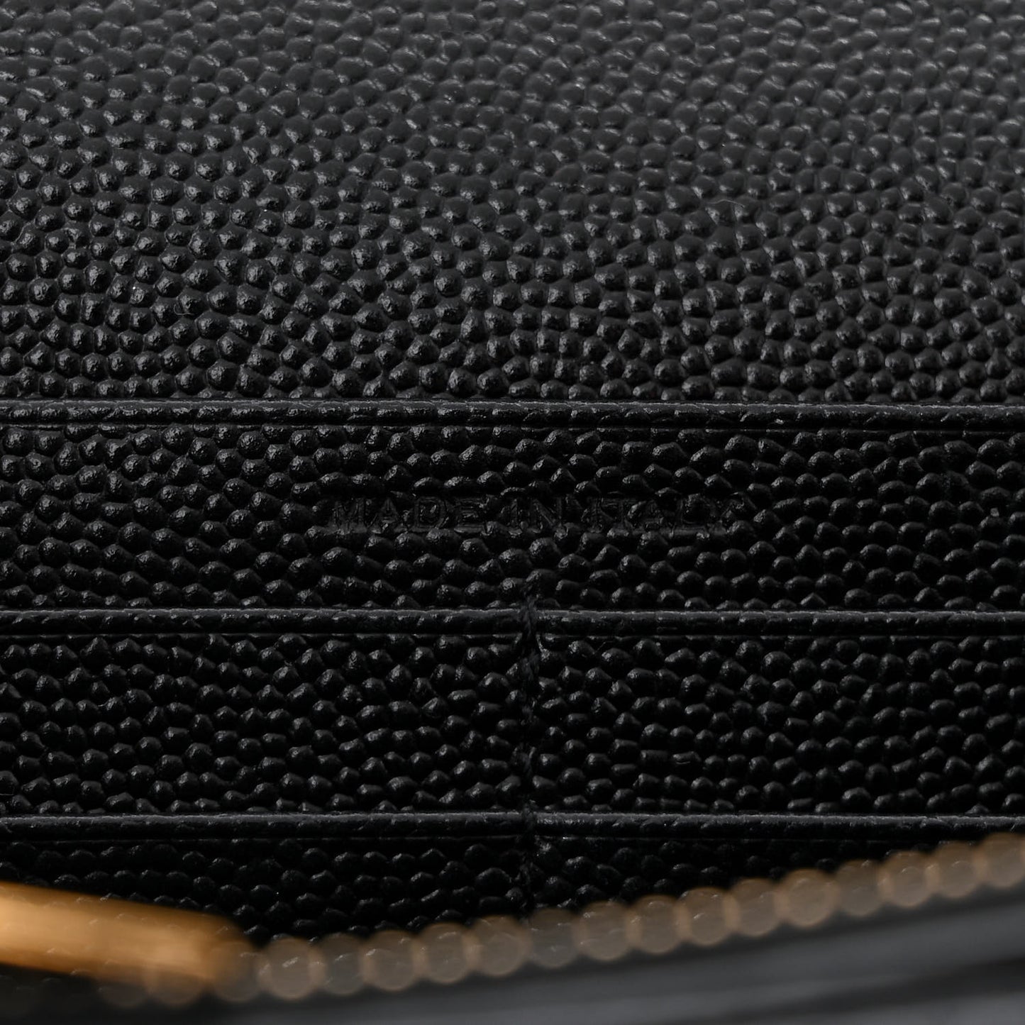 Grain De Poudre Matelasse Chevron Monogram Chain Wallet Black