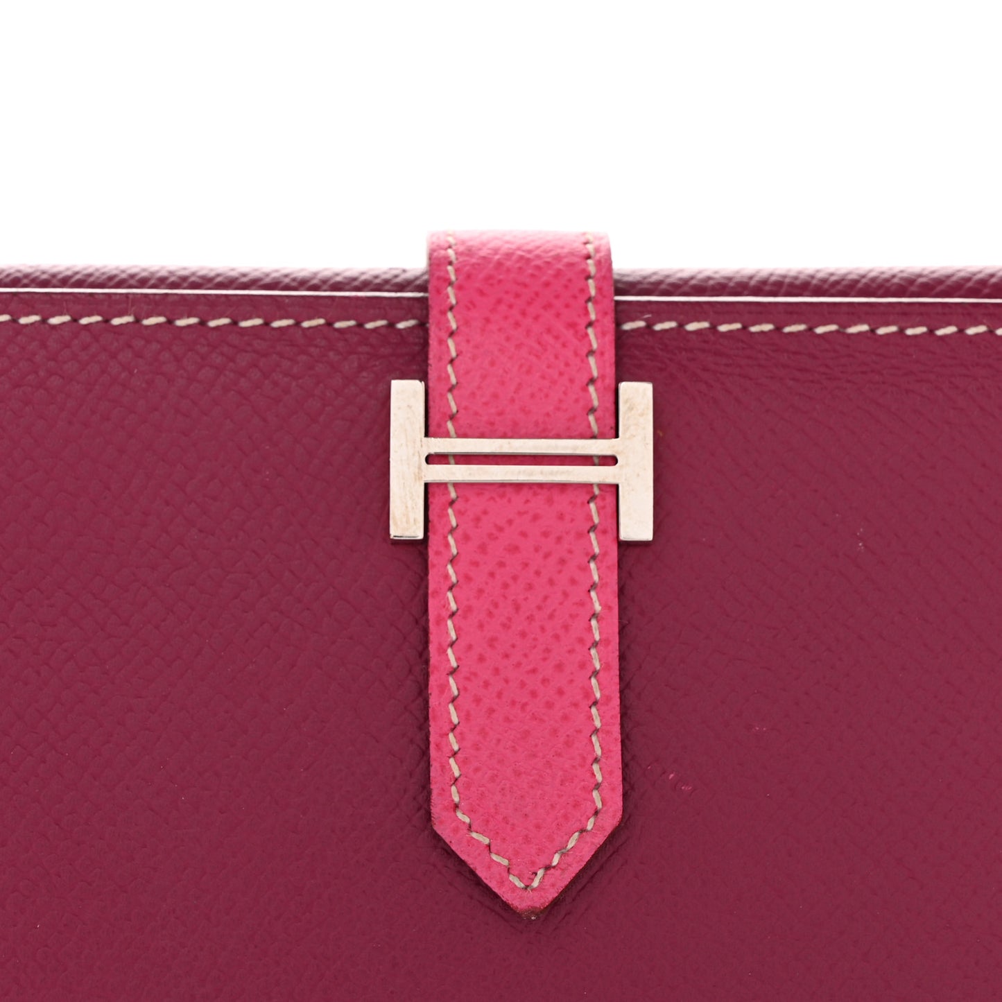 Epsom Bi-Color Tri-Fold Bearn Wallet Tosca Rose Tyrien