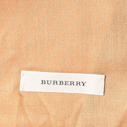 Burberry Modal Wool Overdyed Chambray Check Square Scarf Camel 3 of 4