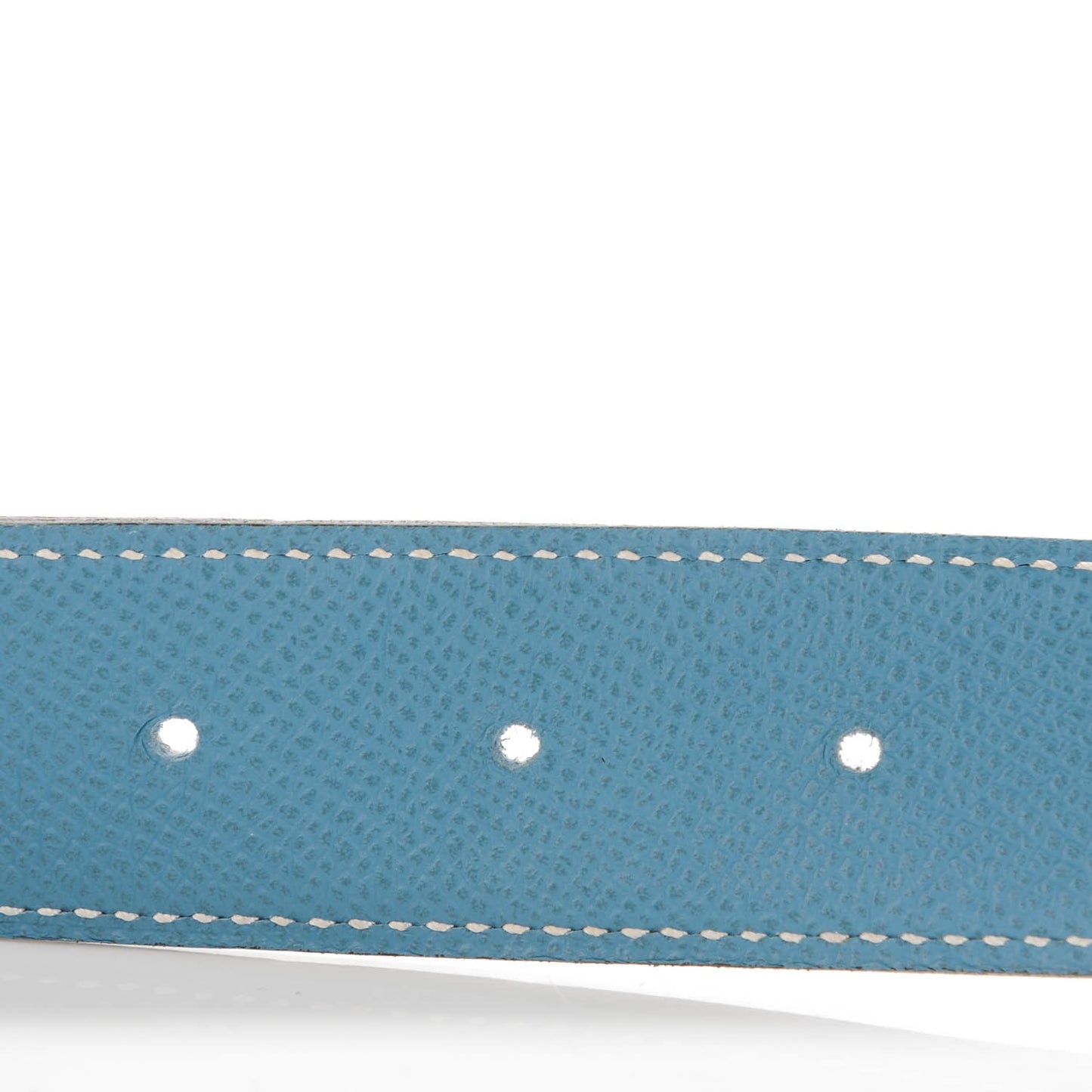 Swift Epsom 32mm H Belt 80 White Blue Jean