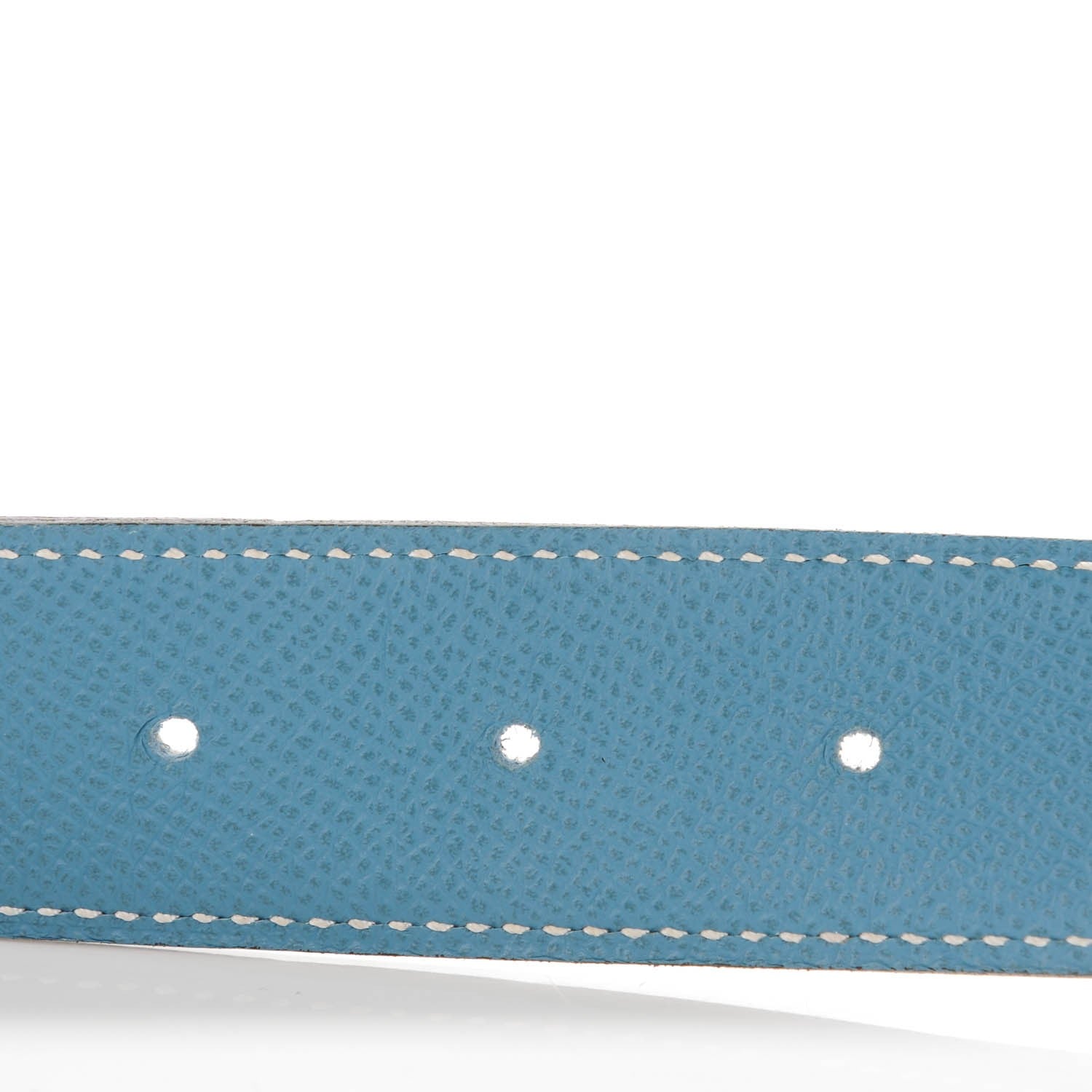 Hermes Swift Epsom 32mm H Belt 80 White Blue Jean 4 of 7