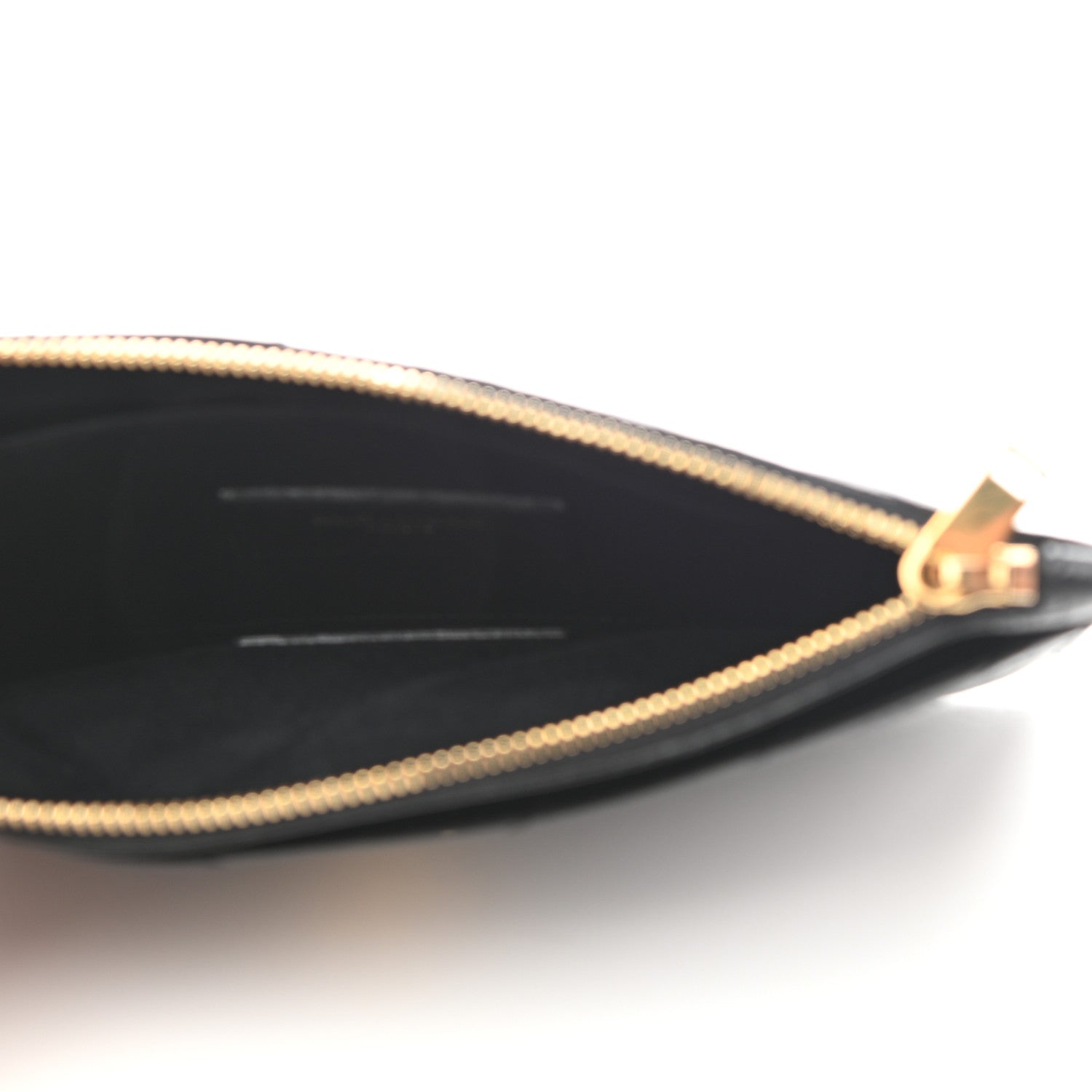 Saint Laurent Grain De Poudre Chevron Monogram Bill Pouch Black 5 of 8
