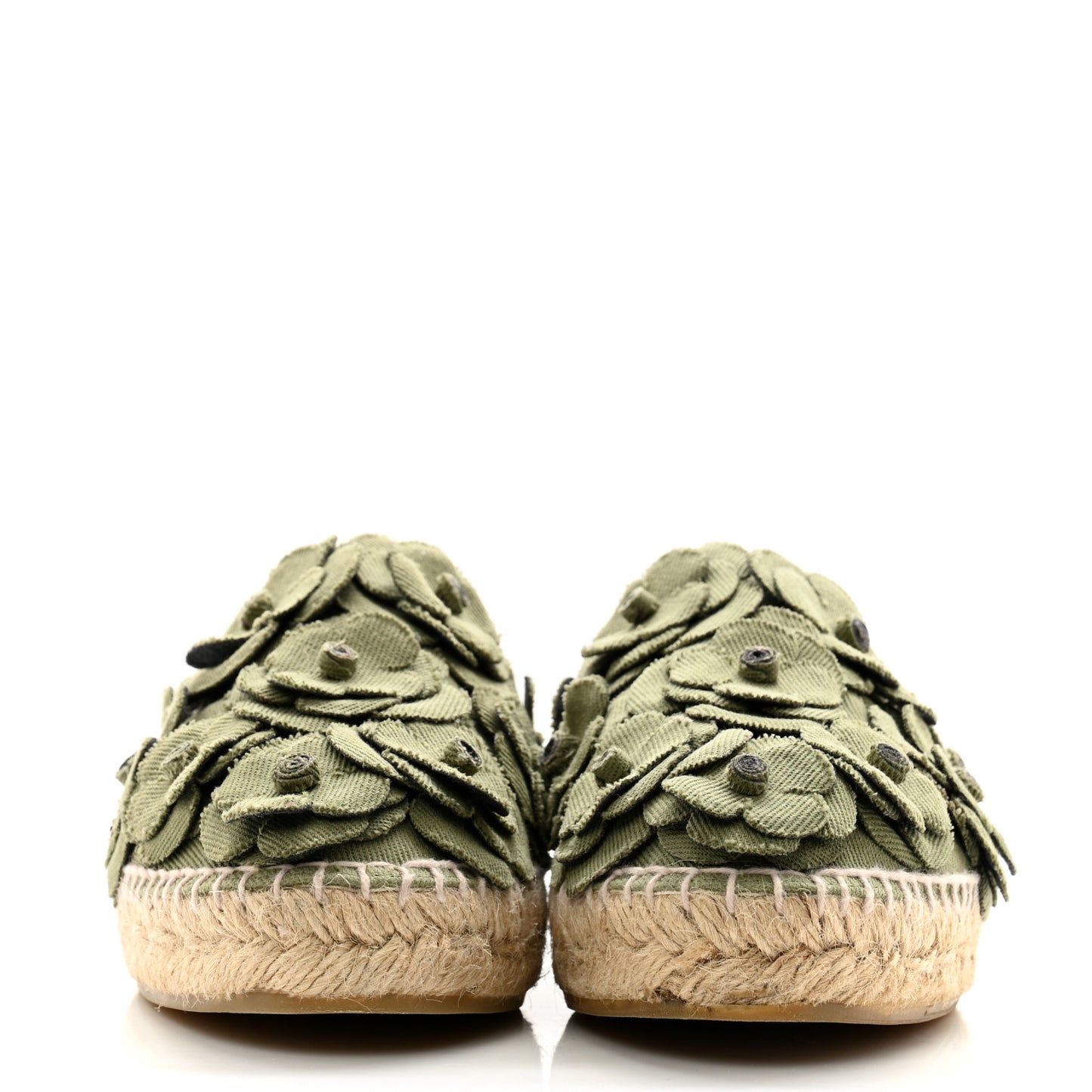 Fabric Camellia CC Espadrilles 39 Khaki