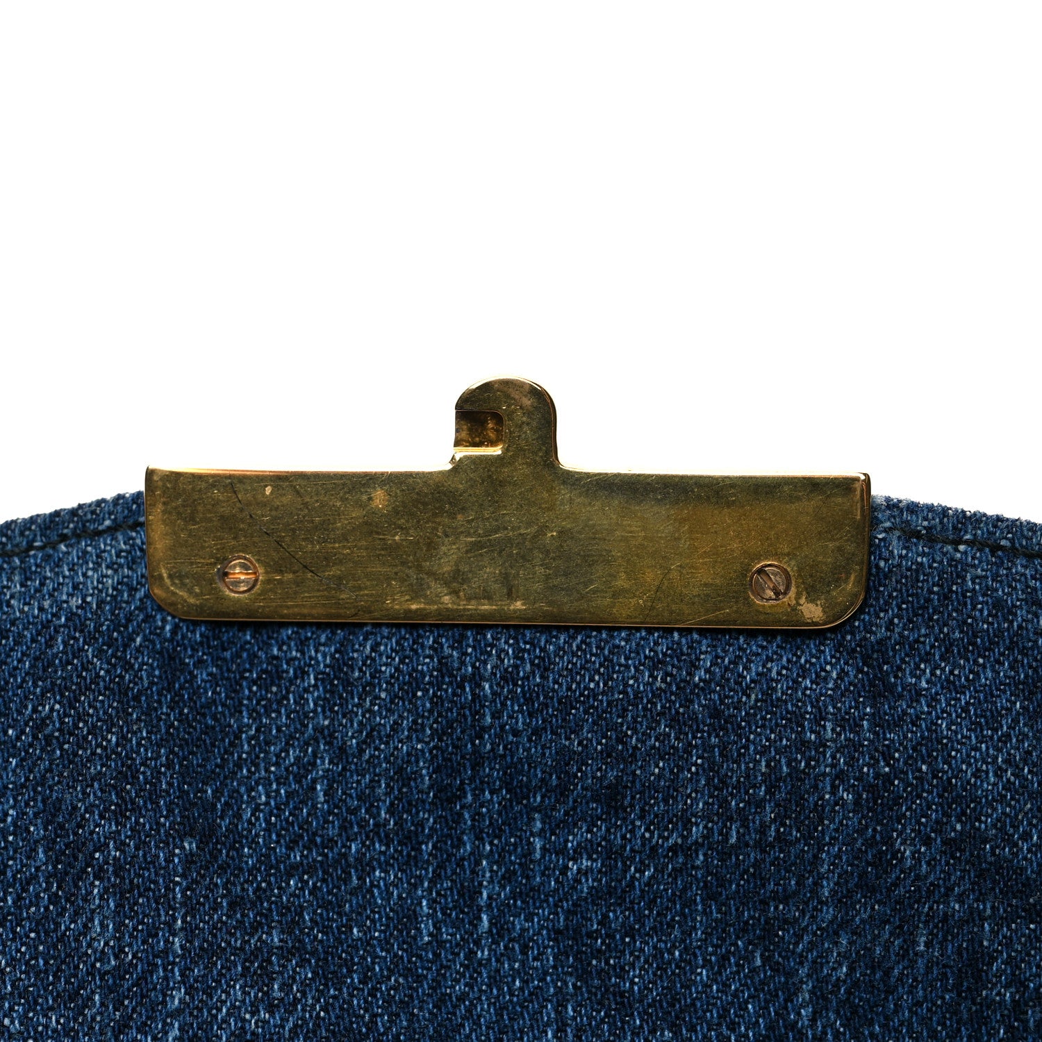 Miu Miu Denim Crystal Embellished Grommet Biker Shoulder Bag Blue Black 9 of 10