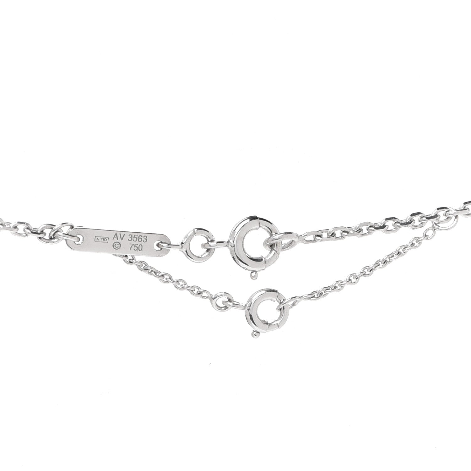 Cartier 18K White Gold Medium Hearts and Symbols Necklace 5 of 5