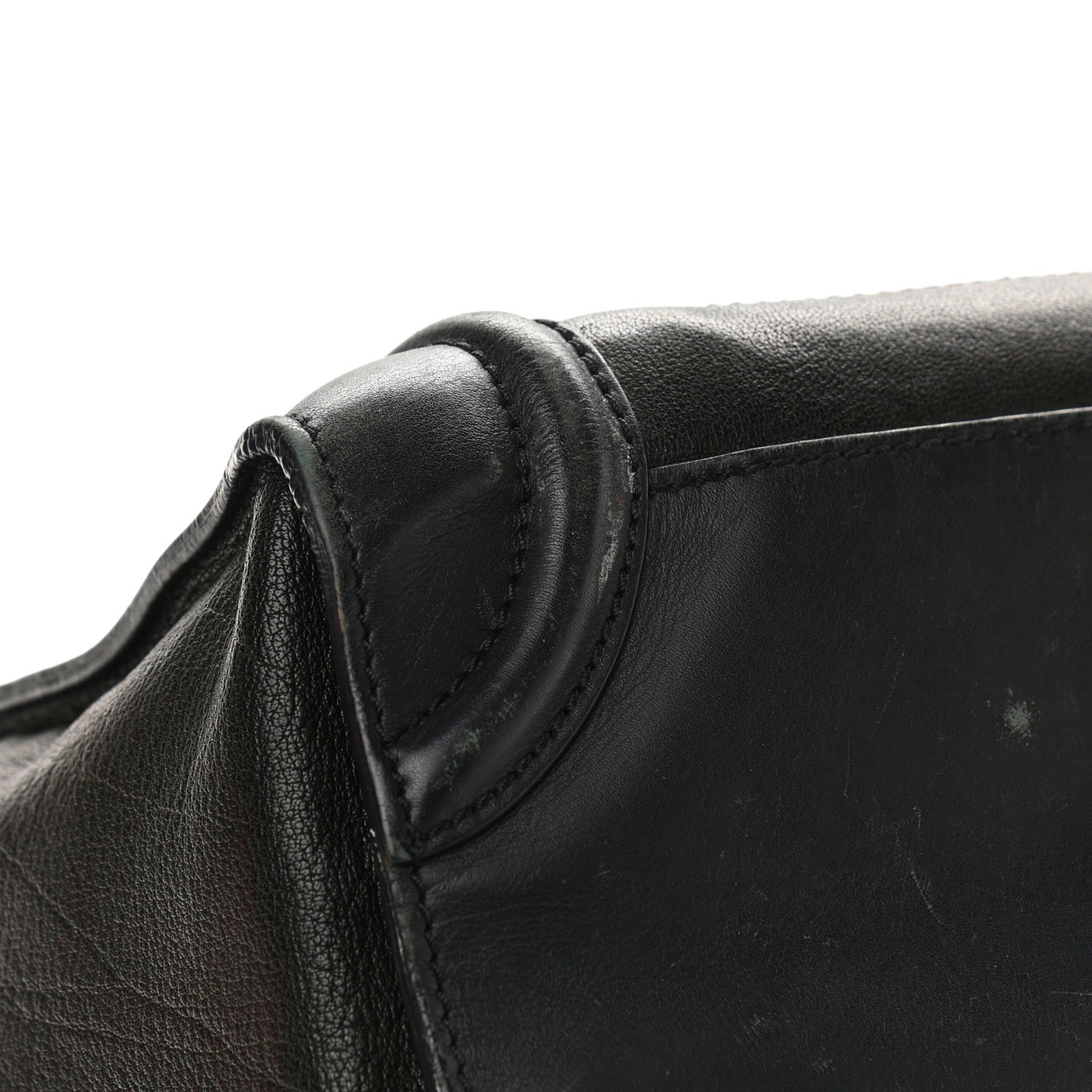Smooth Calfskin Mini Bi-Color Luggage Forest Black