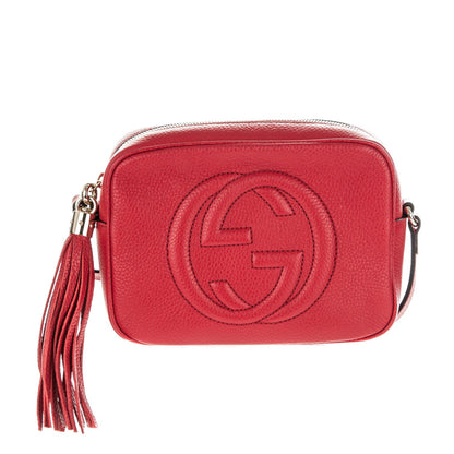 Gucci Pebbled Calfskin Small Soho Disco Bag Tabasco Red 1 of 6
