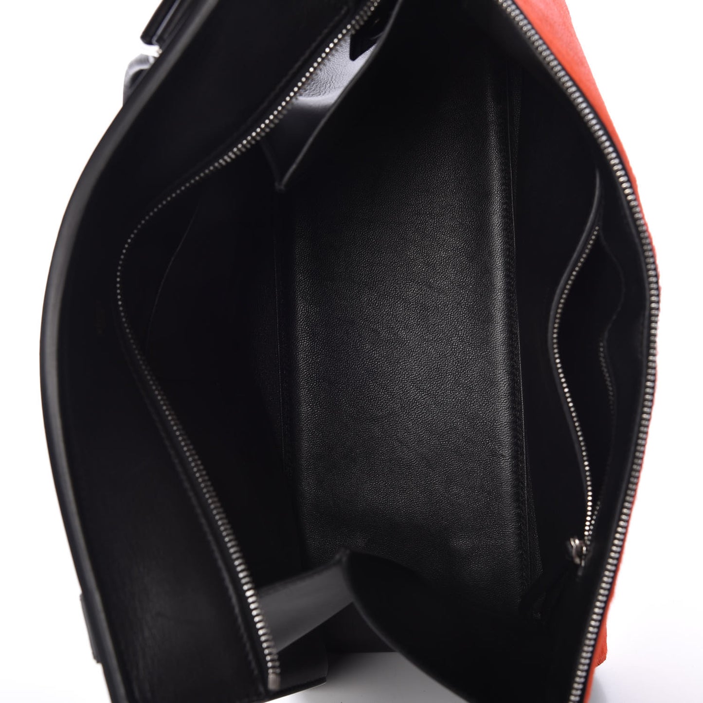 Pony Hair Medium Edge Shoulder Bag Vermillion