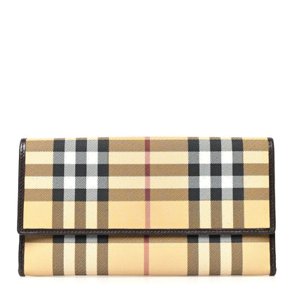 Burberry House Check Continental Wallet Dark Brown 1 of 10