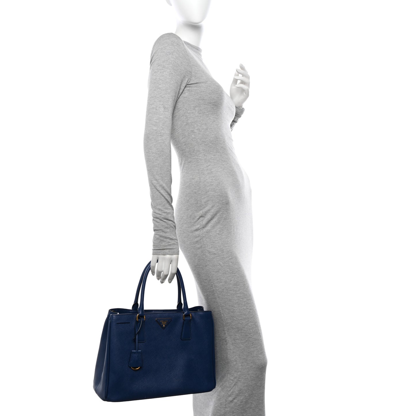 Saffiano Lux Medium Tote Bluette