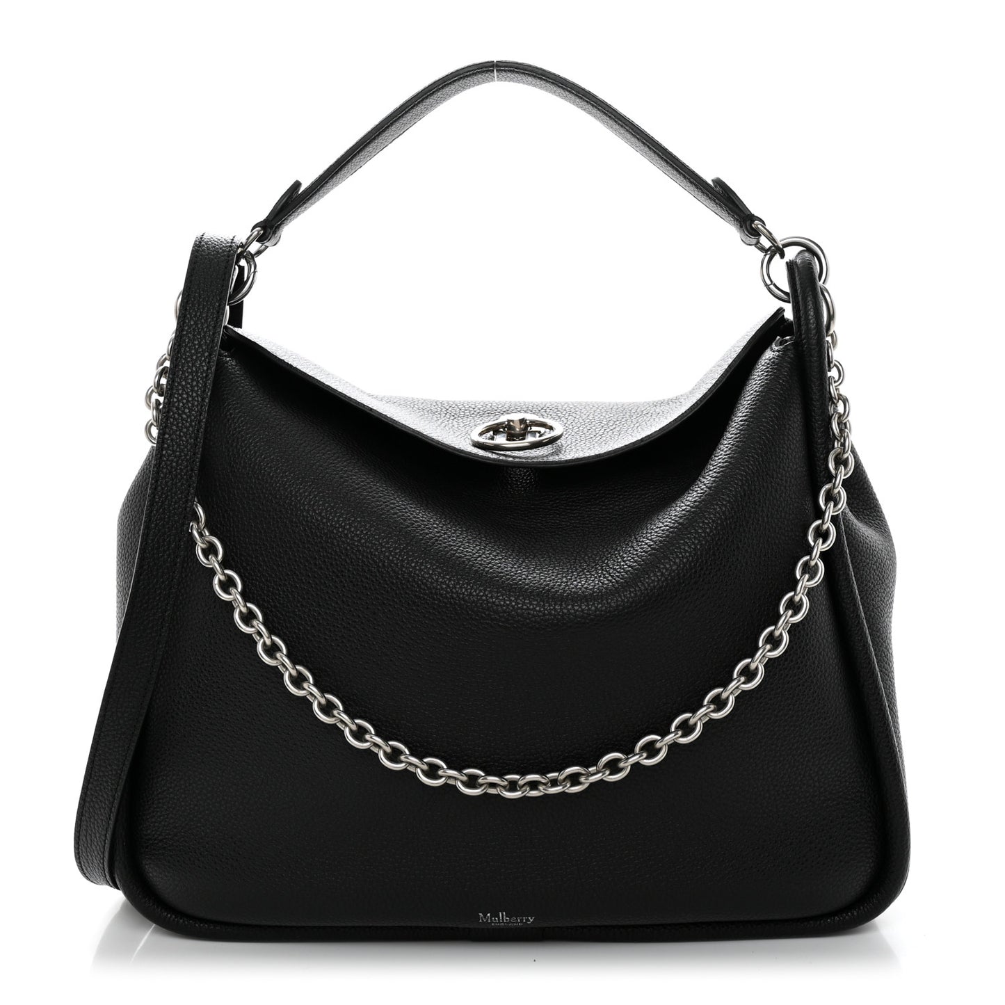 Small Classic Grain Calfskin Leighton Black