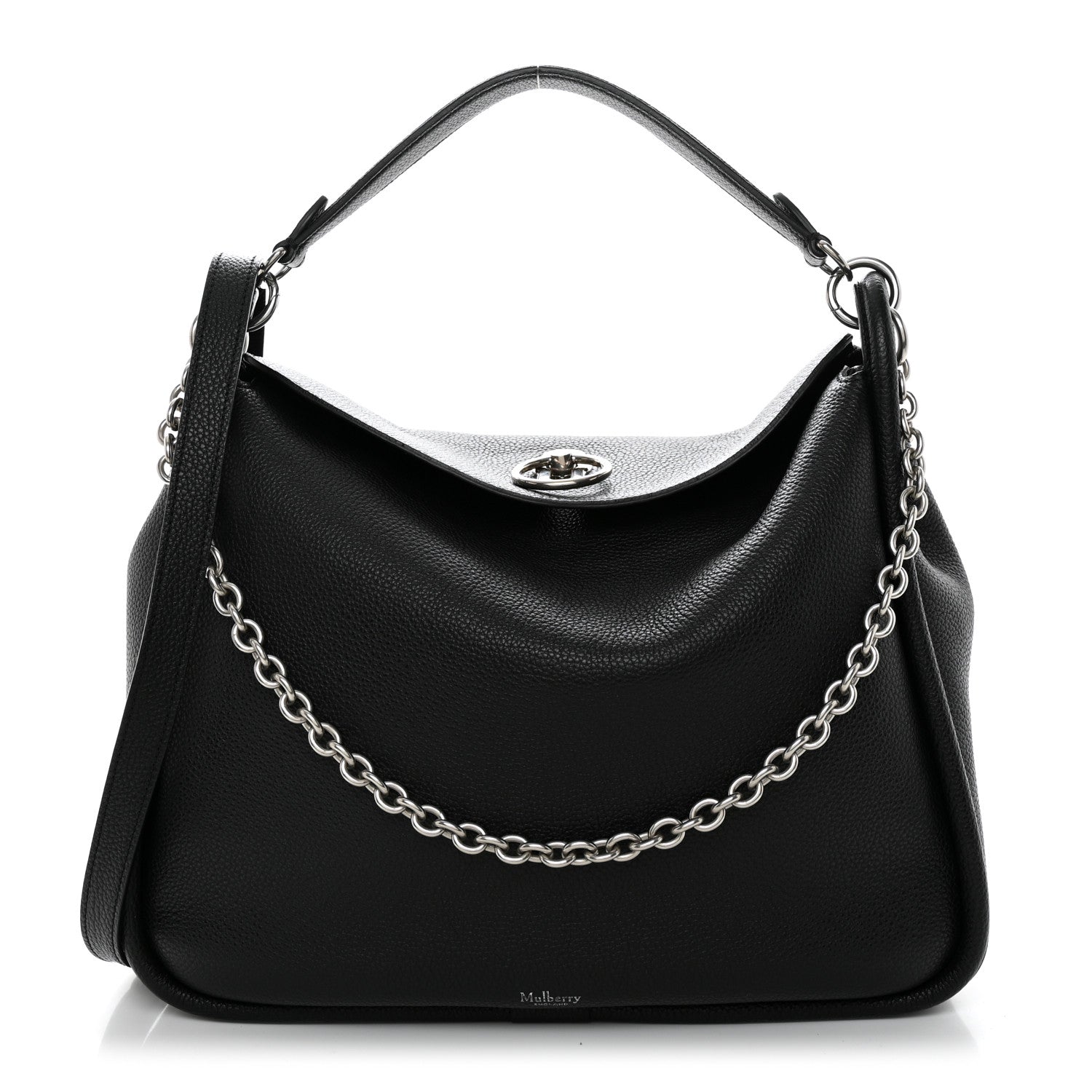 Mulberry Small Classic Grain Calfskin Leighton Black 1 of 14