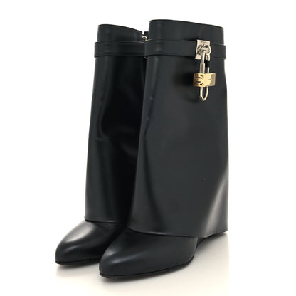 Givenchy Calfskin Shark Lock Ankle Boots 38.5 Black 3 of 8