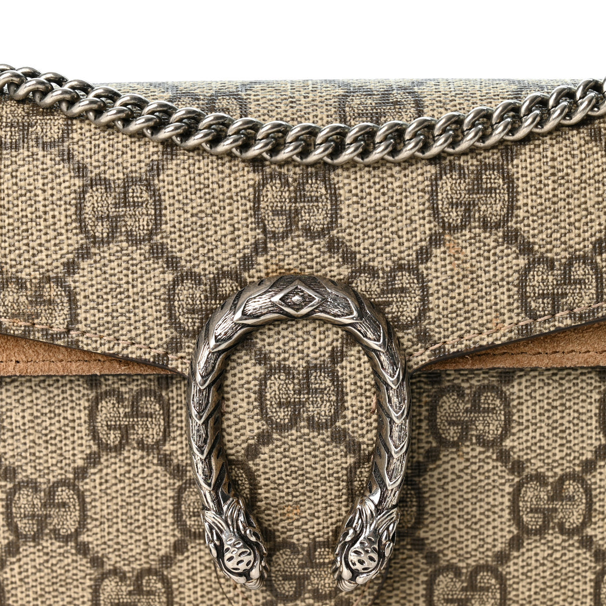 GG Supreme Monogram Super Mini Dionysus Shoulder Bag Taupe