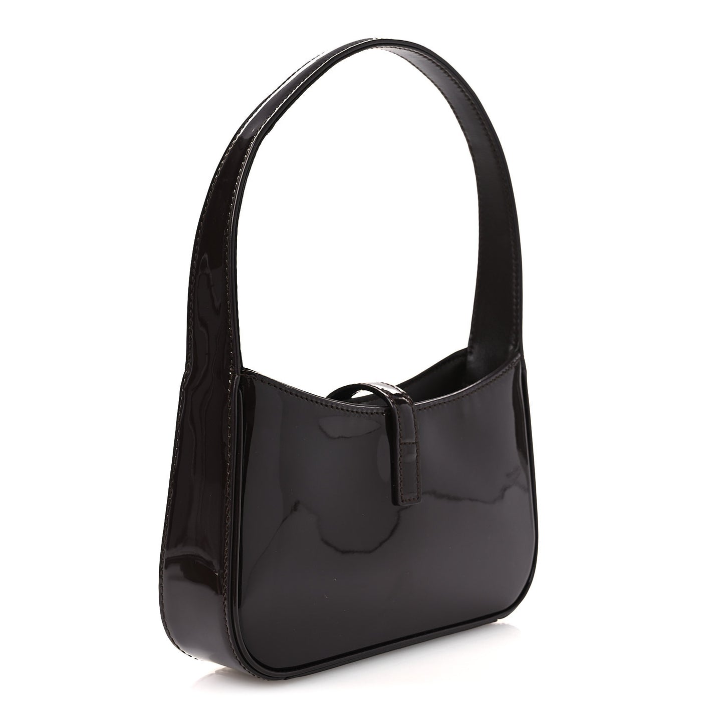 Patent Calfskin Le 5 A 7 Mini Hobo Spicy Chocolate