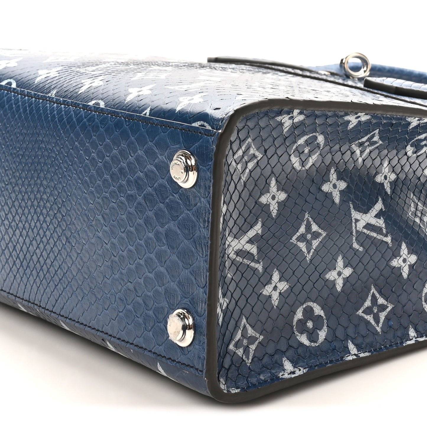 Snakeskin Monogram City Steamer PM Blue