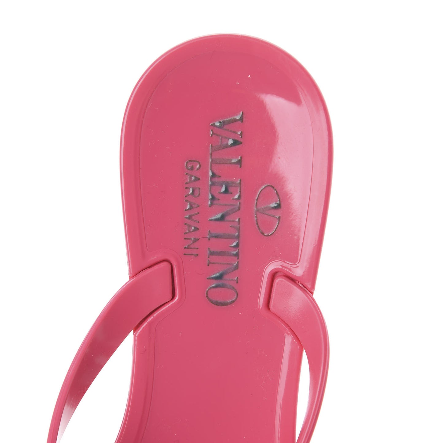 PVC Jelly Rockstud Bow Thong Sandals 36 Sweet Pink