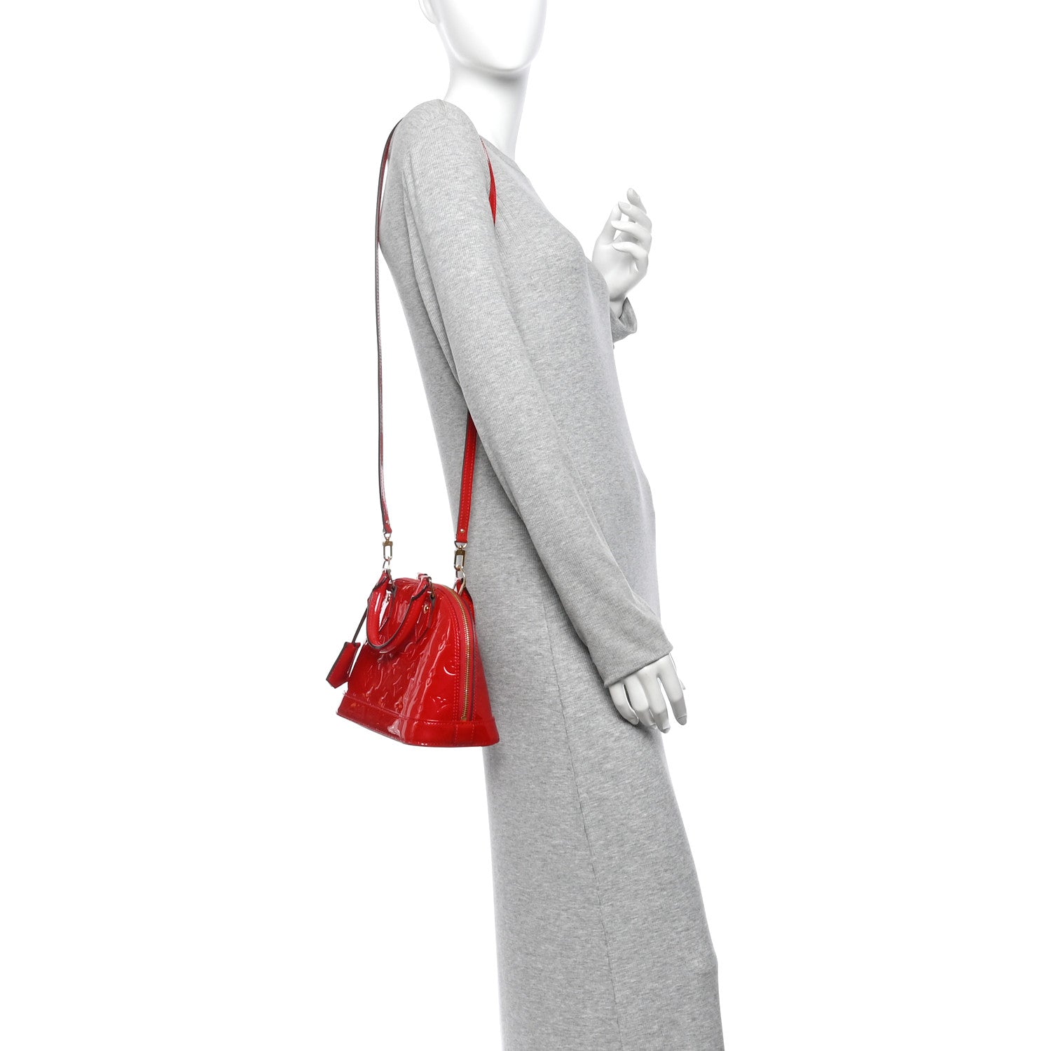 Louis Vuitton Vernis Alma BB Cherry 2 of 9