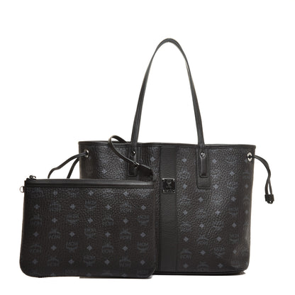 MCM Visetos Medium Liz Reversible Shopper Tote Black 1 of 15