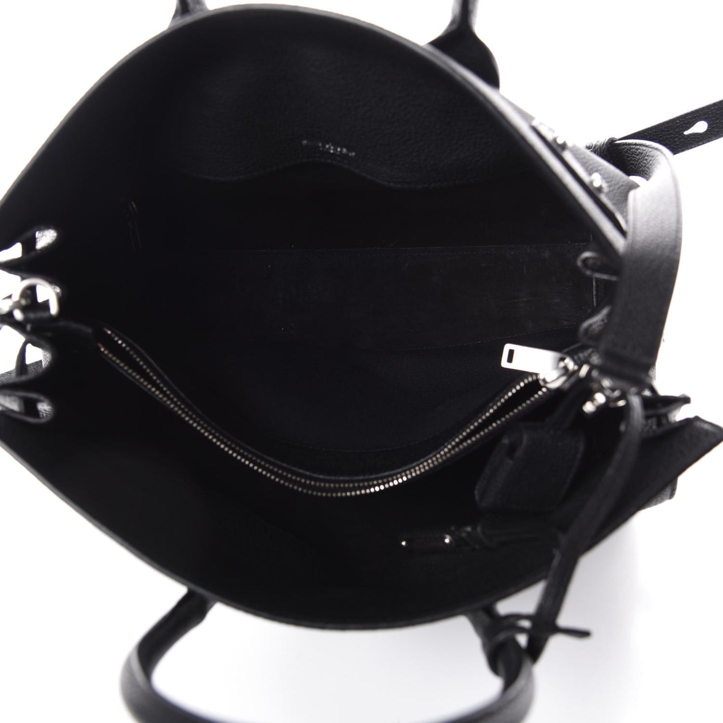 Grained Calfskin Small Supple Sac De Jour Black
