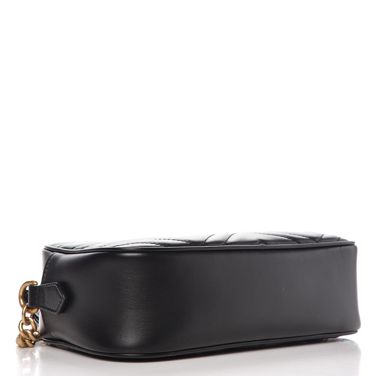 Calfskin Matelasse Small GG Marmont Chain Shoulder Bag Black
