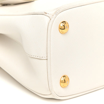 Prada Saffiano Lux Small Galleria Double Zip Tote White 8 of 17