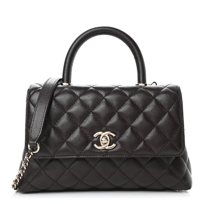 Chanel Caviar Quilted Mini Coco Handle Flap Dark Brown 1 of 5