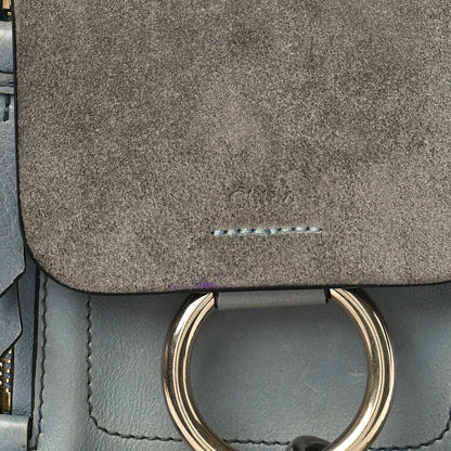 Chloe Suede Calfskin Mini Faye Backpack Washed Blue 9 of 10
