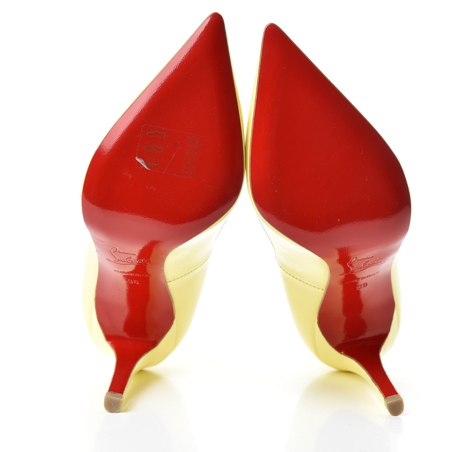 Christian Louboutin Patent Pigalle 100 Pumps 36 Yellow 6 of 9