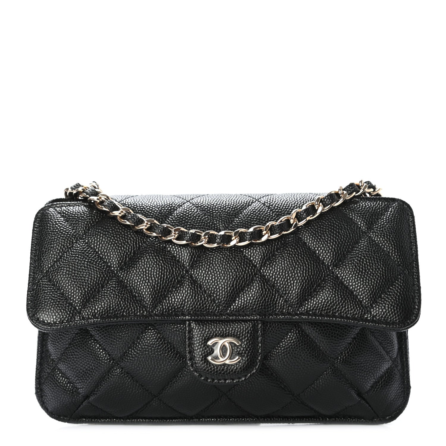 Chanel Caviar Fabric Graffiti Foldable Tote Bag With Chain Black Multicolor 1 of 13